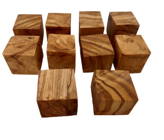 Wood Blocks for Crafts, Unfinished Wood Cubes, 1cm Natural Wooden