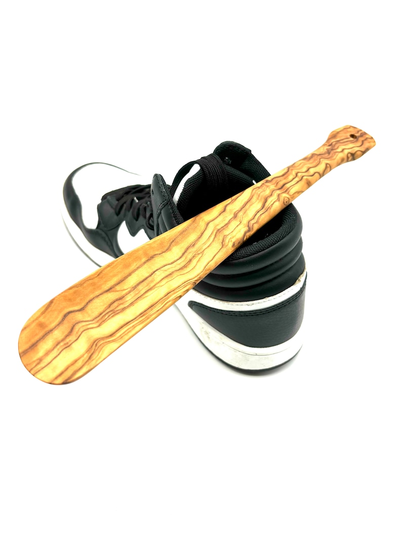 Chausse-pied en bois d'olivier longueur env. 28 cm Chausse-pied stable, durable, durable, fait main image 5