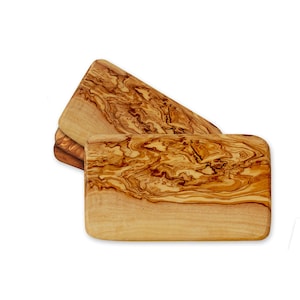 4 pcs. cutting board olive wood approx. 22 x 14 cm / 8.6 x 5.5 inches