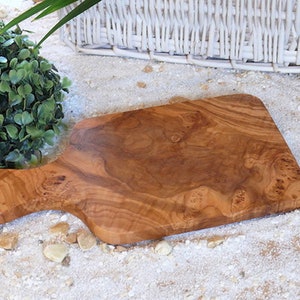 Ontbijt- of snijplank met handvat (ca. 27 x 15 cm)