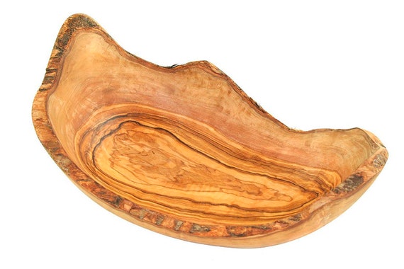 Rustic Fruit Bowl approx. 30 33 Cm Made of Olive Wood -  Israel