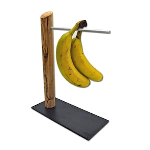 Banana holder / grape holder made of olive wood