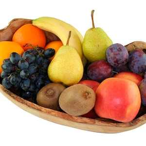 Fruit bowl oval olive wood, 34 – 36 cm / 13.8 – 14.1 inches