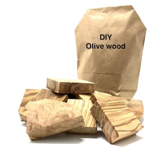 Olijfhouten stukken voor doe-het-zelfcreaties 1 kg