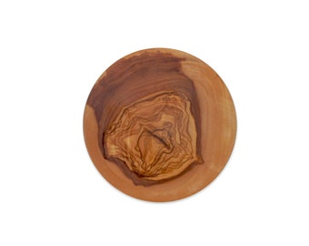 Coaster ROUND approx. Ø 12 cm made of olive wood