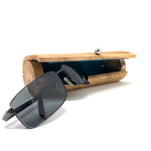 Etui à lunettes en bois d'olivier Etui à lunettes coque rigide stable robuste image 5