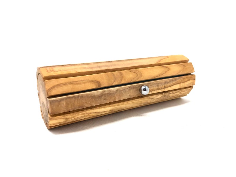 Etui à lunettes en bois d'olivier Etui à lunettes coque rigide stable robuste image 4