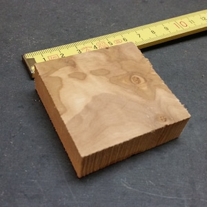 5er Set Kanteln (ca. 5,5 x 5,5 x 1,8 cm) DIY, rohes Olivenholz, Drechseln