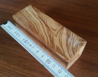 Olive wood scantling (approx. 4 x 4 x 12 cm) for knife handles etc. DIY, raw wood