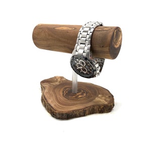 Holder for watches LUXURY made of olive wood watch stand