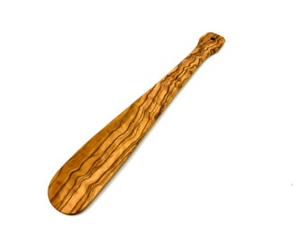 Schuhlöffel aus Olivenholz (Länge ca. 28 cm) Schuhanzieher stabil nachhaltig langlebig Handarbeit
