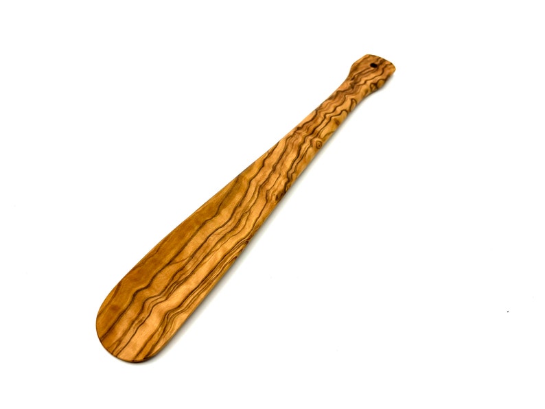 Chausse-pied en bois d'olivier longueur env. 28 cm Chausse-pied stable, durable, durable, fait main image 1