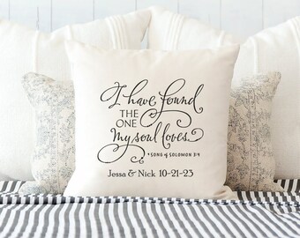 Song of Solomon Throw Pillow | Anniversary Gift, 14x14 inch