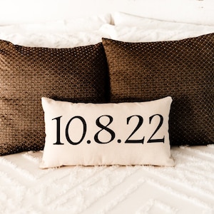 Personalized Wedding Pillow, Wedding Date, Wedding Gift for Couple
