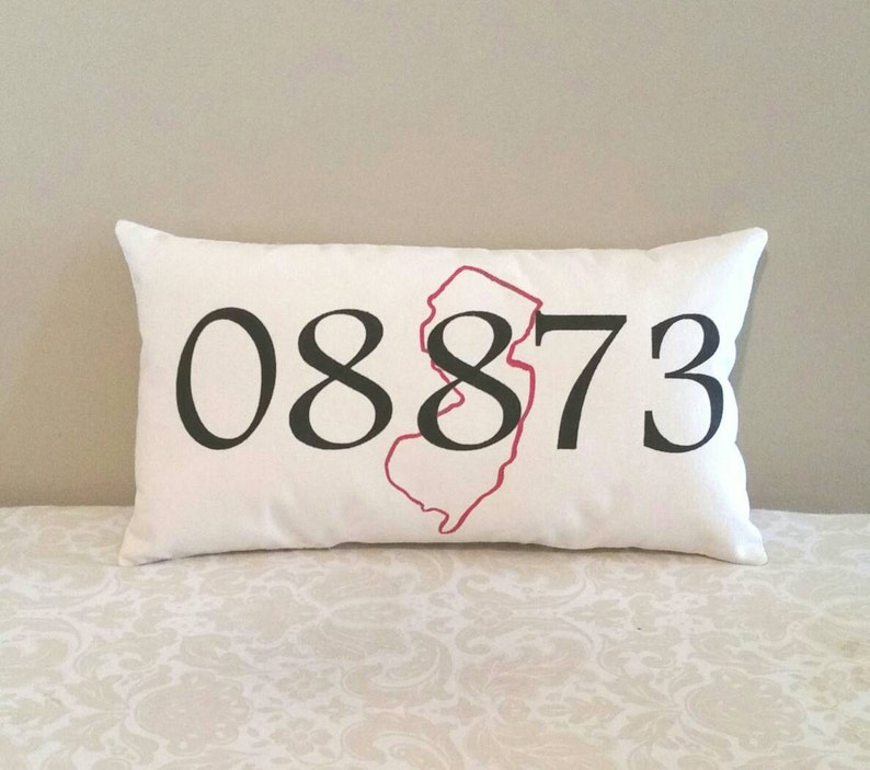 Personalized Zip Code Pillow New Home Housewarming Gift Etsy