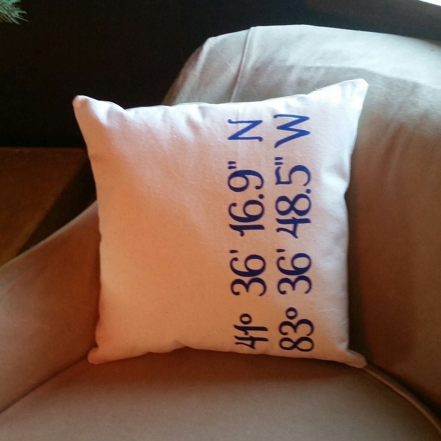 GPS Coordinates Gift Pillow New Home Gift Proposal Gift Etsy