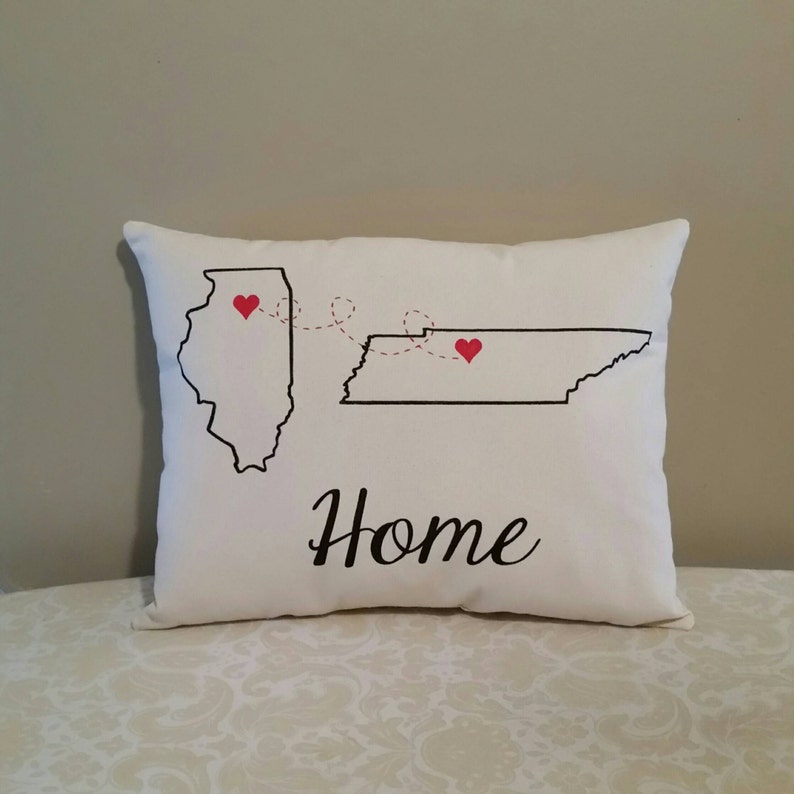 Long Distance Best Friend Gifts State to State Pillow Miles Apart But Close at Heart Bridesmaid Gift BFF Gifts Miss you gift image 3