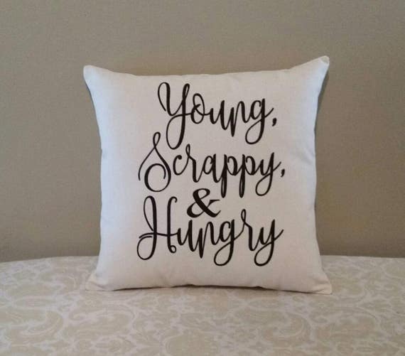 Young Scrappy and Hungry Pillow 18x18inch pillow cover broadway musical