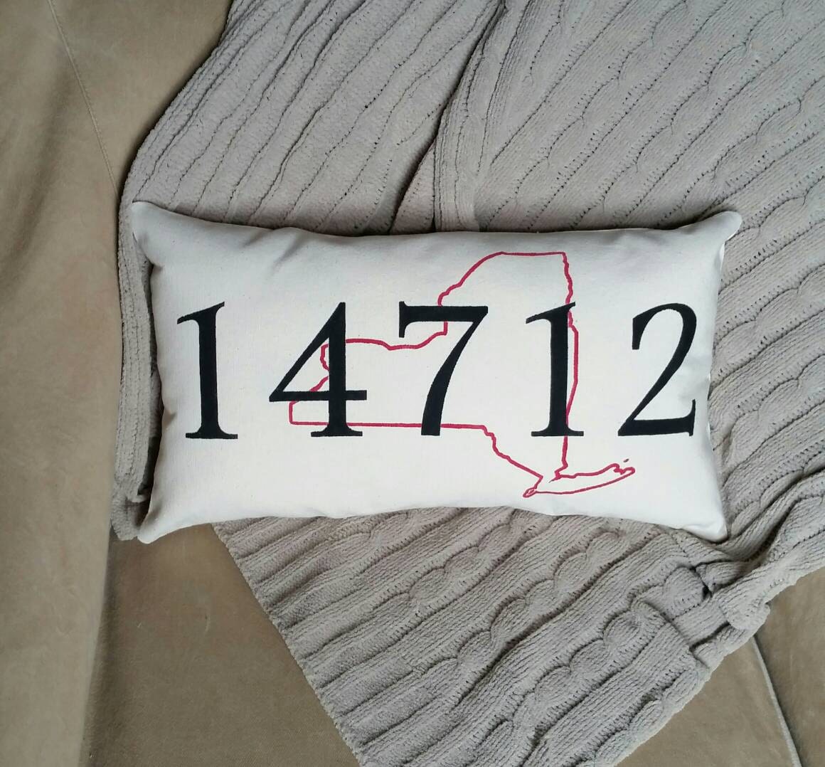 Personalized Zip Code Pillow New Home Housewarming Gift Etsy
