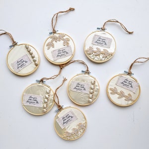 Wedding Dress Keepsake, Ornaments from Wedding Dress, Cousin Christmas Gift, In Memory Gifts