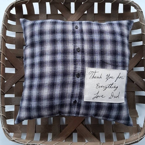 Memory Shirt Pillow With Loved Ones Handwriting Remembrance Etsy