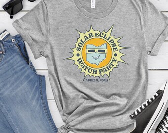 Kids Total Eclipse TShirt, Path of Totality 2024, Ohio Watch Party Shirt, Gift for Grandkid