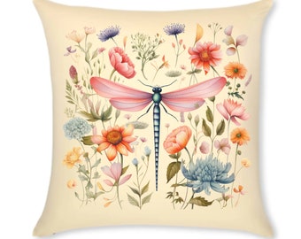 Dragonfly Pillow, Cottagecore Pillow, 21st Birthday Gift for Daughter