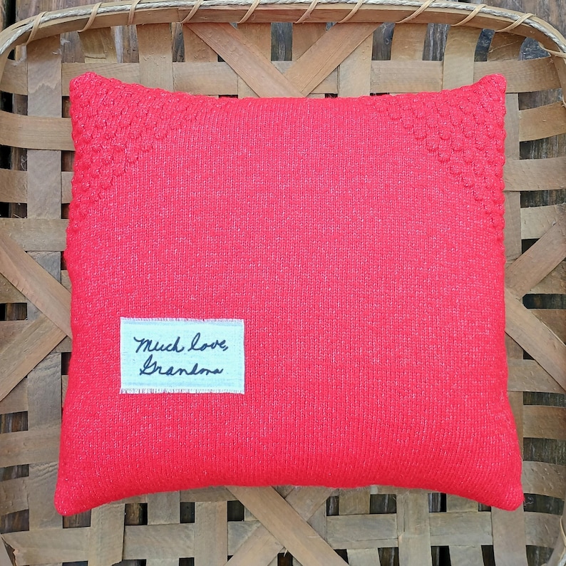 Memory Shirt Pillow with Loved Ones Handwriting | Remembrance Gifts for Loss of Father, Loss of Mother | Sympathy Gift Loss of Parent image 9