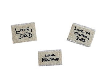 Custom Handwriting Patch: Personalized Memory Gift with Loved Ones' Signature or Print