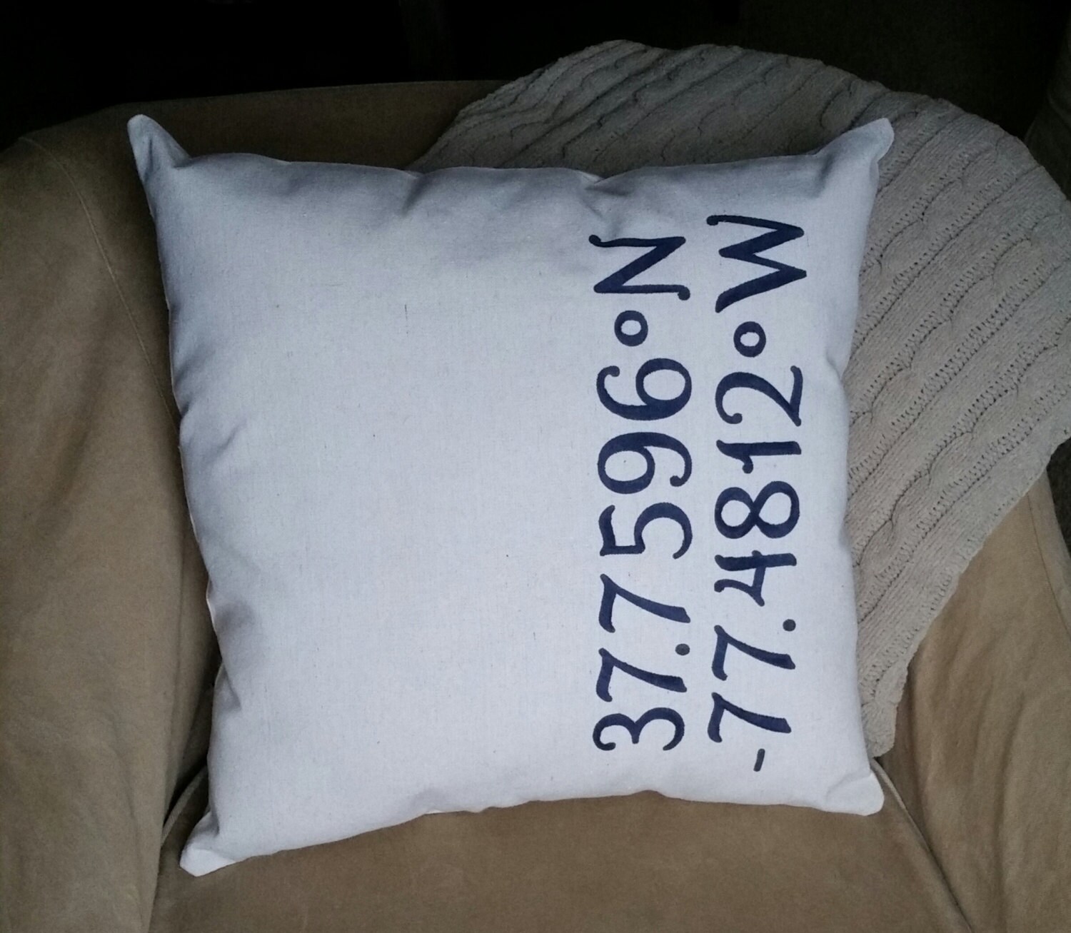 GPS Coordinates Gift Pillow New Home Gift Proposal Gift Etsy