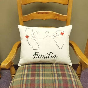 Long Distance Best Friend Gifts State to State Pillow Miles Apart But Close at Heart Bridesmaid Gift BFF Gifts Miss you gift image 6