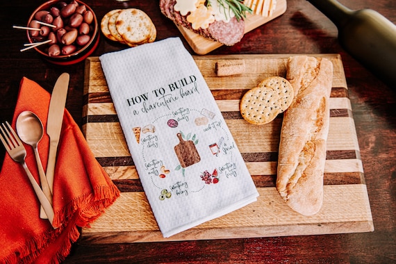 Waffle Weave Kitchen Tea Towel: How to Build a Charcuterie Board, Christmas Host Gifts