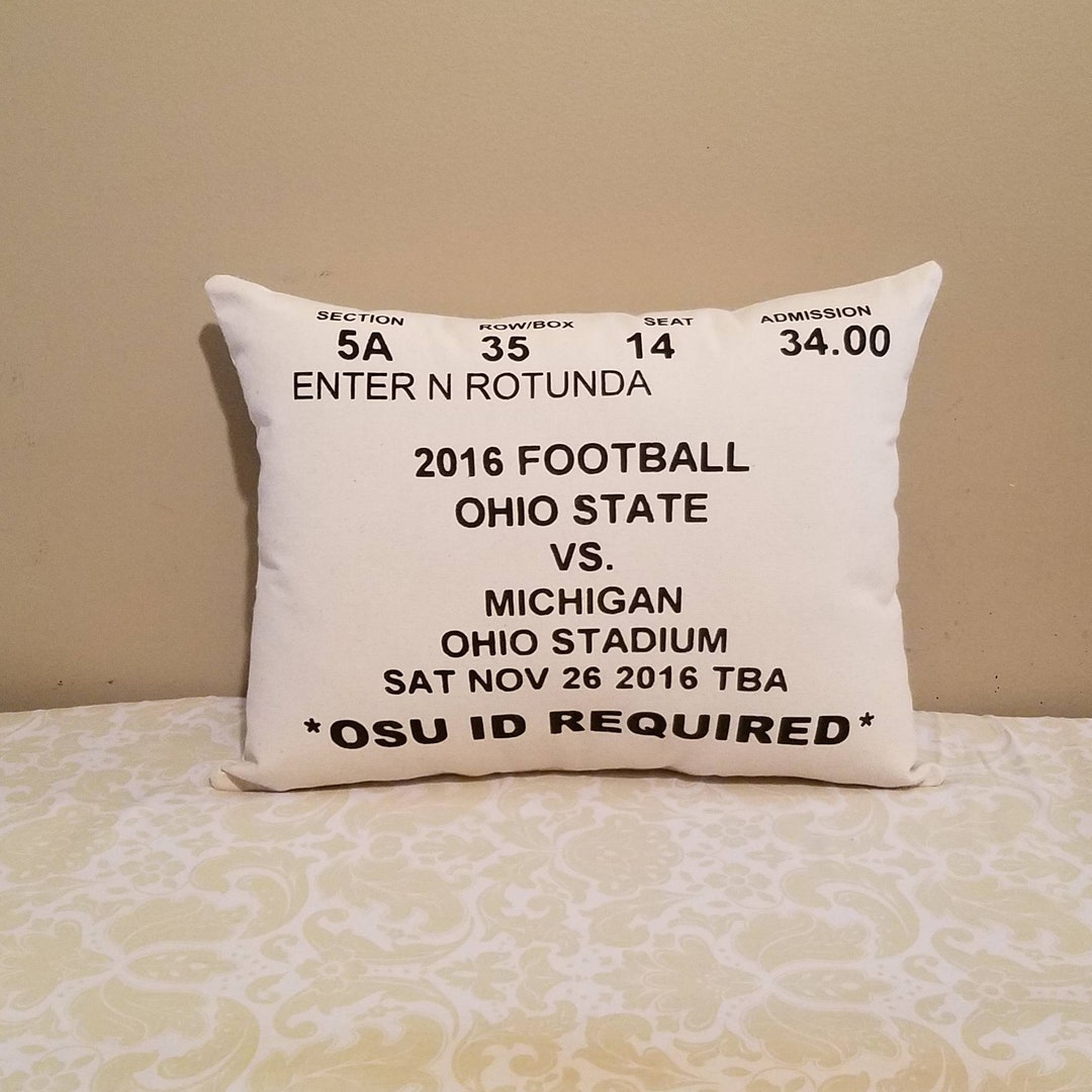 Anniversary Gift for Boyfriend Movie Ticket Stub Pillow Concert