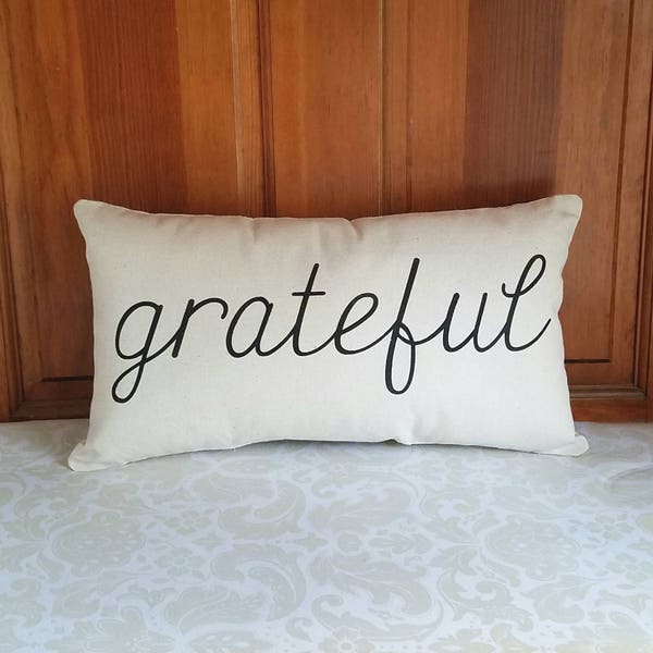 Grateful Pillow Etsy