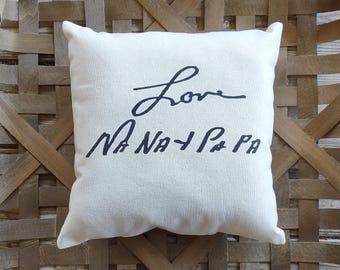 Handwriting Remembrance Pillow: Memorial Keepsake Gift