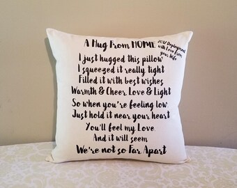 Missing You Gift Pillow, Deployment Gifts, Homesick Gifts, Gifts for Deployed Boyfriend, Gifts for Deployed Husband, Gifts for Deployed Wife