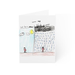 Jeu de cartes de voeux dessinées à la main pour toutes les occasions | Cartes d'art personnalisées, cartes de correspondance, papeterie, oeuvre d'art pour enfants