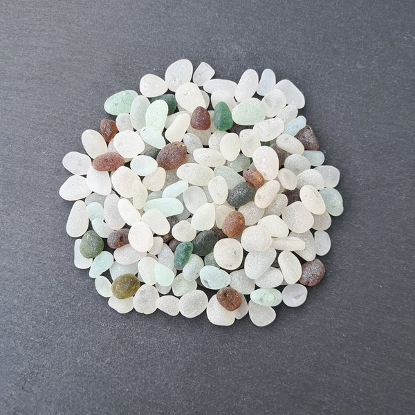 Mixed Colours Sea Glass 180g / Assorted Colours Small Sizes / Craft Quality / UK beaches