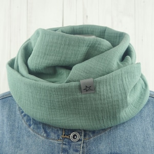 Loop muslin adults, loop scarf sage green image 1