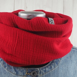 Loop muslin women's loop scarf red