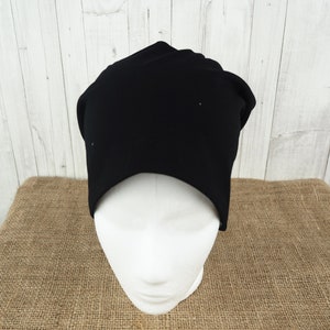 Beanie Totenköpfe, Damen und große Mädchen, Jersey Totenkopf Skulls Skull Herzen, grau schwarz, Größe ca. 54 bis 58 cm Kopfumfang Bild 3