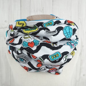 Loop Girls Loop Sjaal Tube Sjaal Sjaal Strepen Kersen Aardbeien Patches Zomer Loop Jersey Kleurrijk