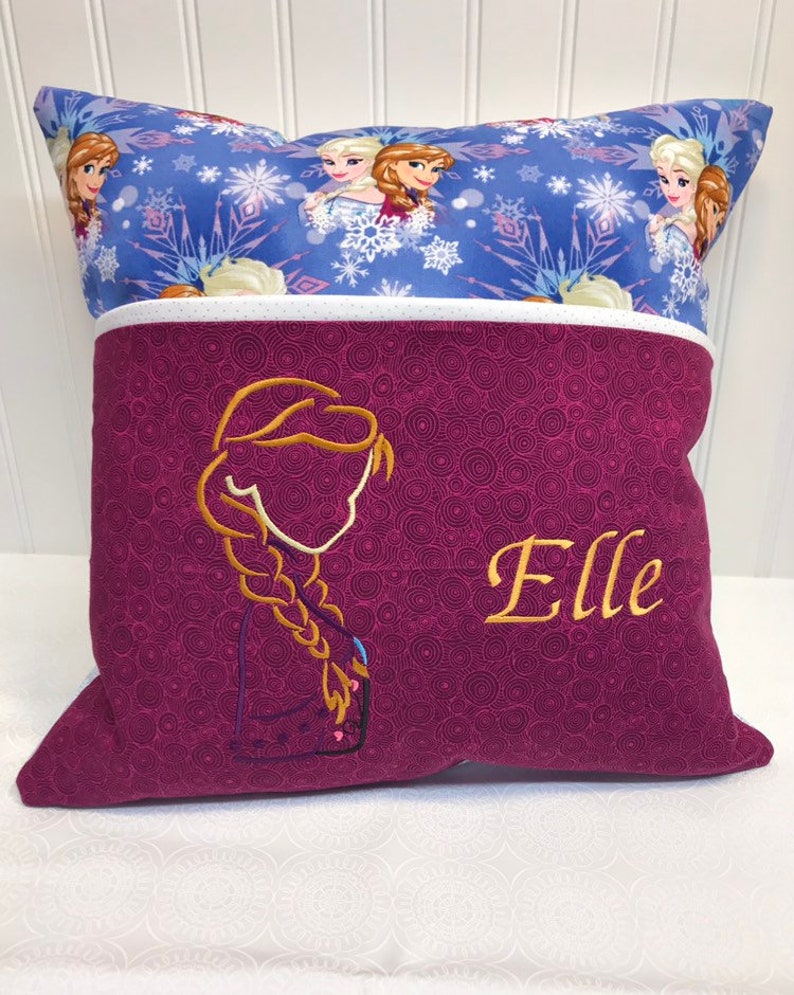 Frozen Girls Reading Pillow Gifts Reading Pillows Girls Etsy