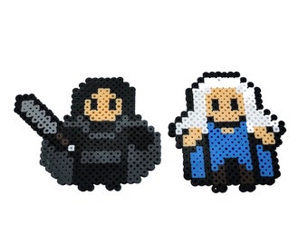 Juguete de Perler de la Reina Dragón y el Rey Helado, decoración, Juego de Tronos, fantasía