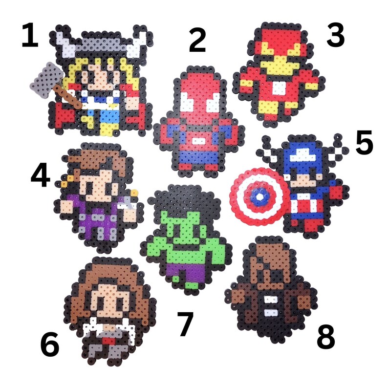 Comic Book Superhero the Avengers Perler Bead, Home Decor, Toy and Gift Etsy