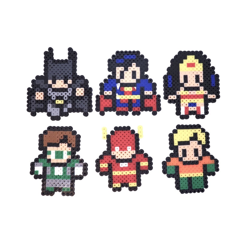 DC Justice League Perler Bead Superman Batman Wonder Etsy