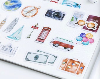 Travel Scrapbooking and Journal Paper Stickers