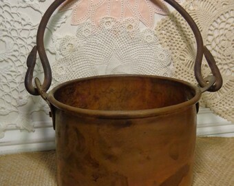 Antique copper pots