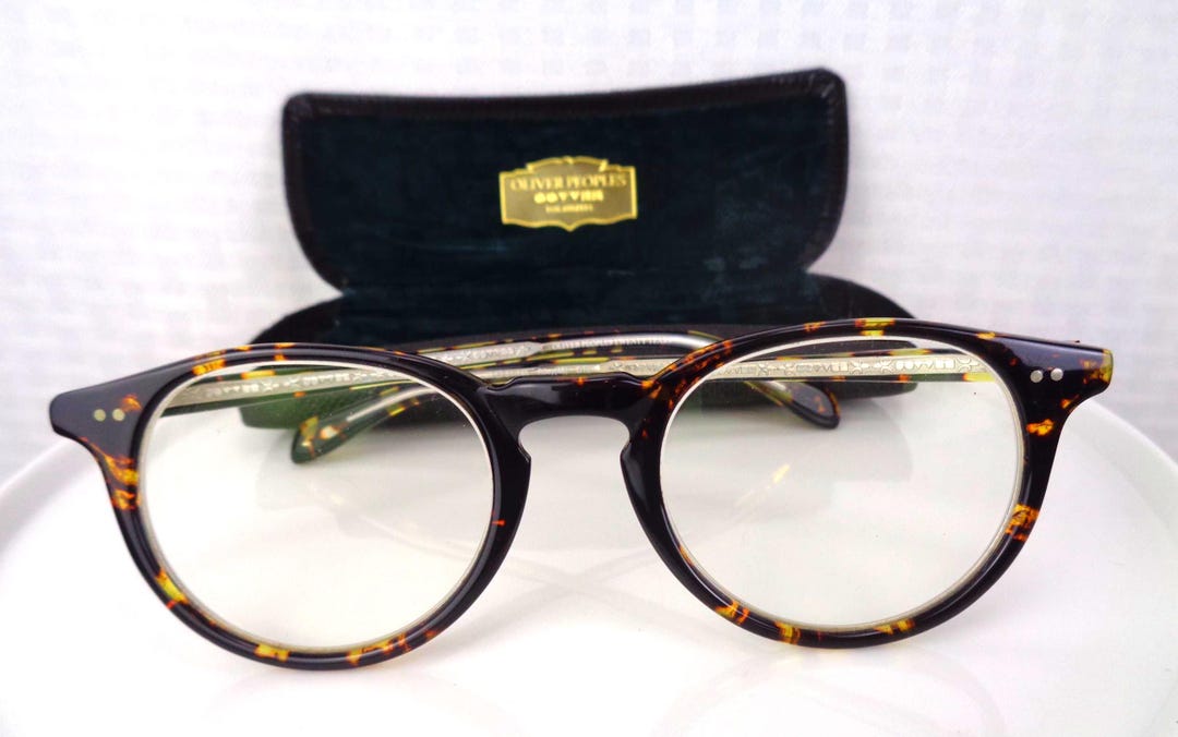 Vintage Oliver Peoples Riley Tortoise Eyeglasses, 48 Eye Size, 21 ...