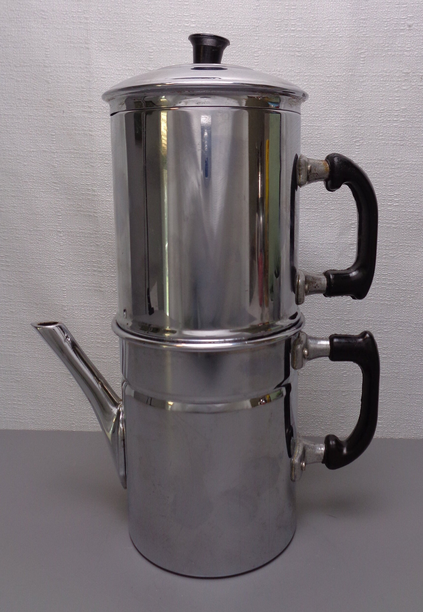 G.A.T Inox 18/10 Stovetop Espresso Maker 6 Cups Vintage Italy